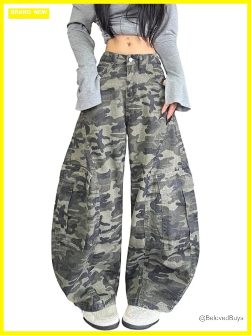 Wide Leg Barrel Jeans Mid Rise Loose Fit Y2K Baggy Boyfriend Denim Ankle Pants